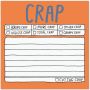 Hand-Lettered Sticky Note: Crap