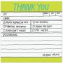 Hand-Lettered Sticky Note: Thank You