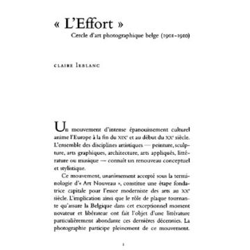 Le cercle photographique "L' Effort"