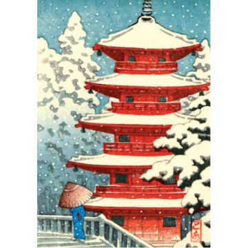 Hasui Red Temple