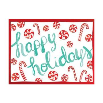 Peppermints Holiday Glitz Notecard