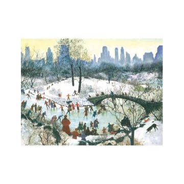 Skating in Central Park Boxed Holiday Full Notecards