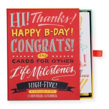 Ladyfingers Letterpress High Five Greeting Assortment