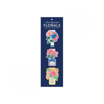 Ever Upward Florals Shaped Magnetic Bookmarks