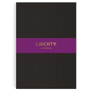 A5 Embossed Journal: Liberty Black Tudor