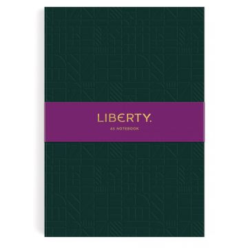 A5 Embossed Journal: Liberty Dark Green Tudor