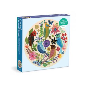 1000 Piece Round Puzzle : Circle of Avian Friends