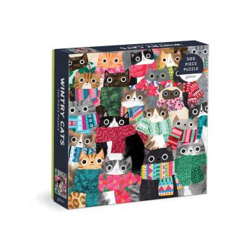 500 Piece Puzzle: Wintry Cats