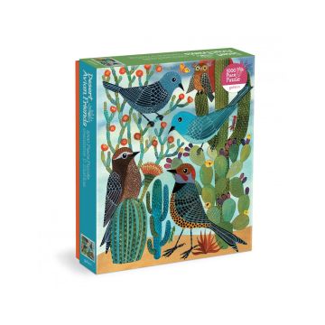 Desert Avian Friends 1000 Piece Puzzle in Square Box