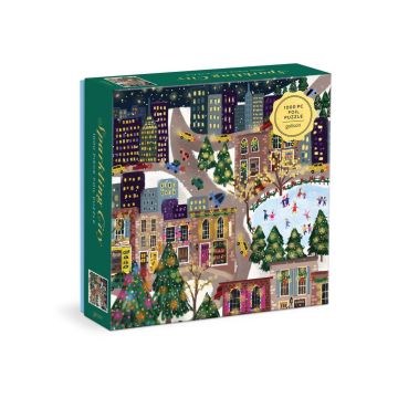 Puzzle: Joy Laforme Sparkling City 1000 Piece Foil Puzzle In a Square Box