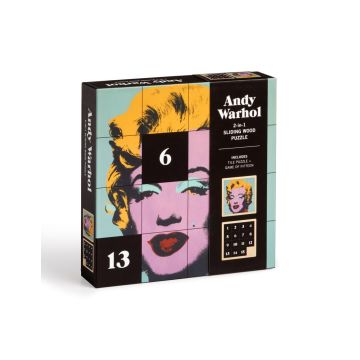 Andy Warhol, Marilyn 2-in-1 Sliding Wood Puzzle