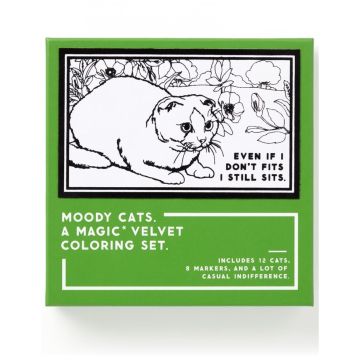 Moody Cats Magic Velvet Coloring Set