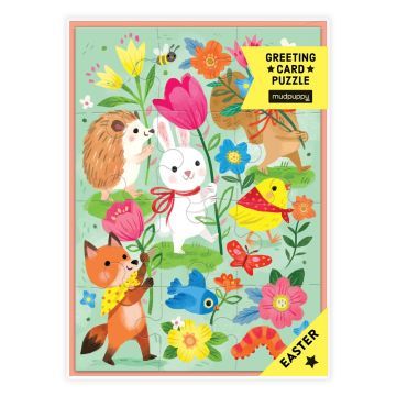 Puzzle Greeting Card - Hoppy Easter!