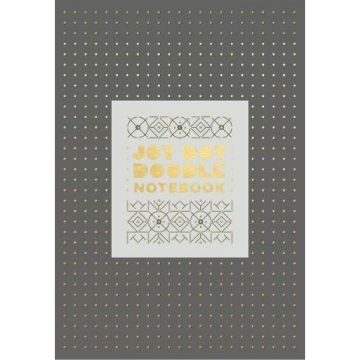 Jot Dot Doodle Notebook (Gray and Gold)