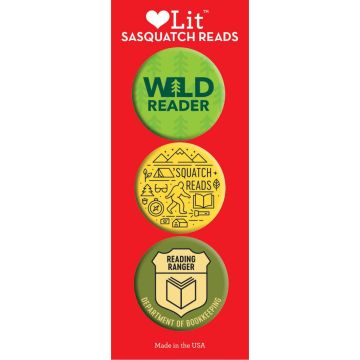 Buttons: Sasquatch Reads - 3-PACK