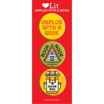 Buttons: Unplug with a Book - 3-PACK