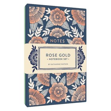 Rose Gold Notebook Set