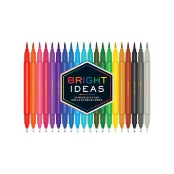 Bright Ideas: 20 Double-Ended Colored Brush Pens