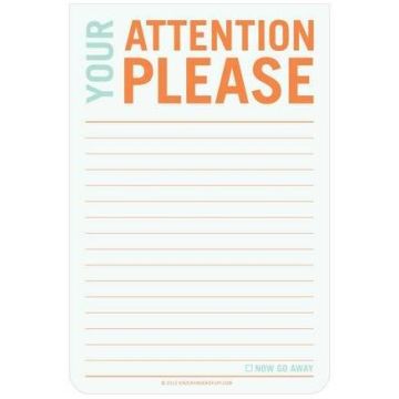 Jumbo Sticky Notes: Your attention please