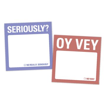 Mini Sticky Notes (2-packs): Seriously/Oy Vey