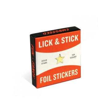 Foil Stickers, Gold Stars Lick and Stick Foil Stickers