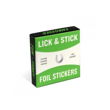 Foil Stickers, Silver Horseshoes Lick and Stick Foil Stickers