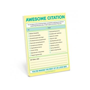 Knock Knock Awesome Citation Nifty Note Pad