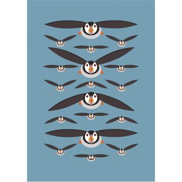 Flying Puffins A5 Hardback Notebook