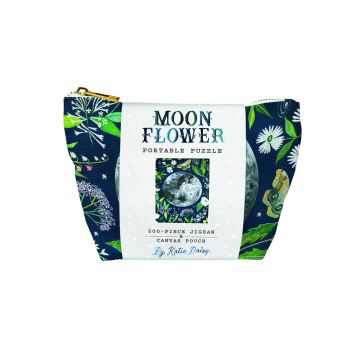 Puzzle - 500 piece Portable puzzle + pouch: Moonflower