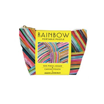 Puzzle - 500 piece Portable puzzle + pouch: Rainbow