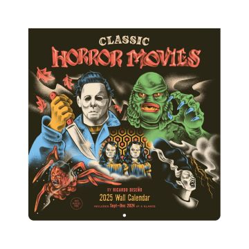 2025 Wall Calendar: Classic Horror Movies