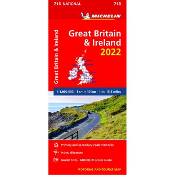 Michelin National Map 713 - Great Britain & Ireland 2022