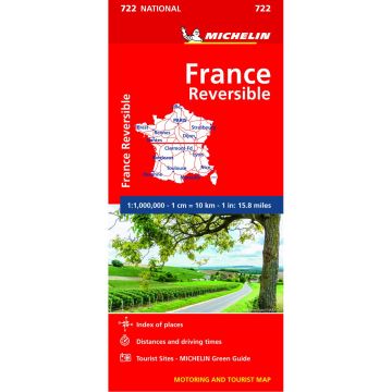 Michelin National Map 722 - France - reversible