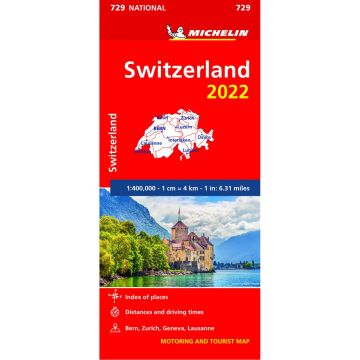 Michelin National Map 729 - Switzerland 2022