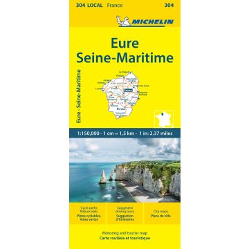 Michelin Local Map 304 - Eure Seine-Maritime, France 2024