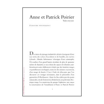 Anne et Patrick Poirier. Vade-mecum