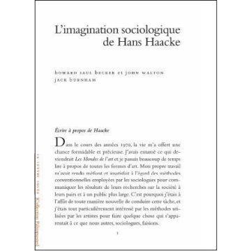 L'imagination Sociologique de Hans Haacke