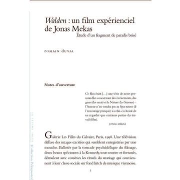 Walden : un film experienciel de Jonas Mekas