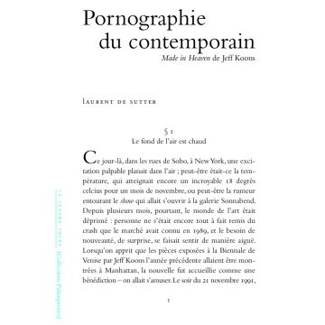 Pornographie du contemporain