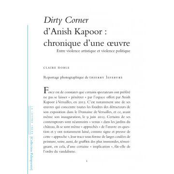 Dirty Corner d'Anish Kapoor: Chronique d'une oeuvre