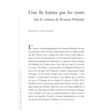 Une île battue par les vents. Sur le cinéma de Roman Polanski