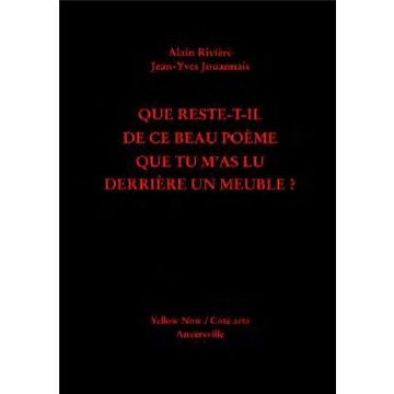 Que reste-t-il de ce beau poème que tu m'as lu derrière un meuble?