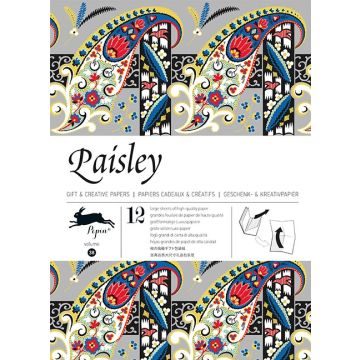 Gift wrapping paper book N°38:  Paisley